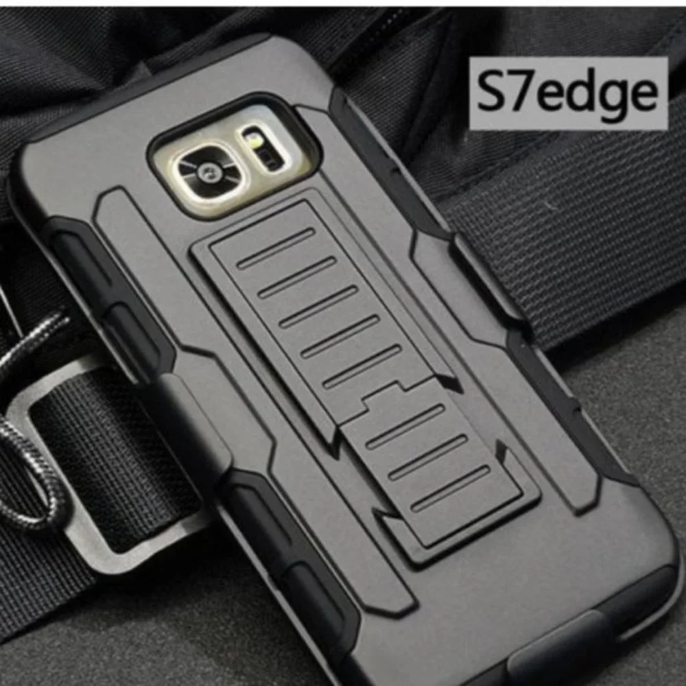 [NEW] Samsung Galaxy S7 EDGE Phone Armor Hybrid Hard Case With Holster